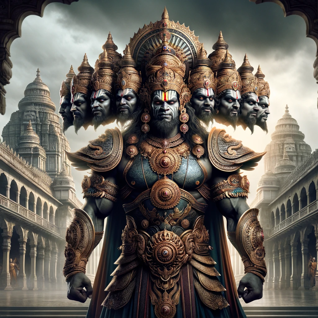 Ravana Observes Rama’s Army from His Rooftop